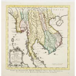 Carte Des Royaumes de Siam, de Runquin, Pegu. Ava..