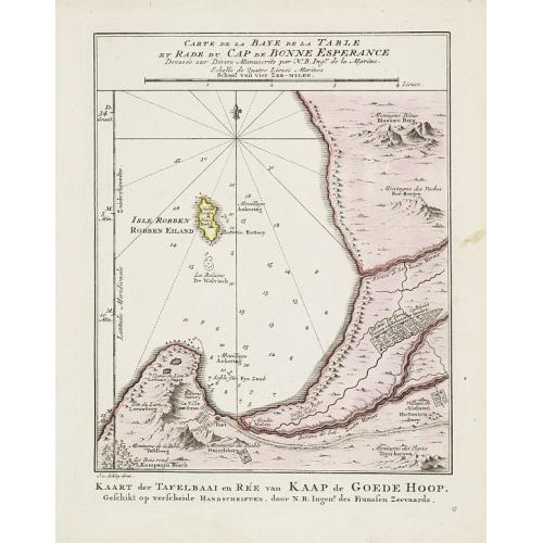 Old map image download for Carte de la Baye de la Table .. / Cap de Bonne Esperance.