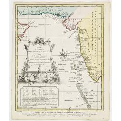 Carte des Costes de Perse Guzarat et Malabar.