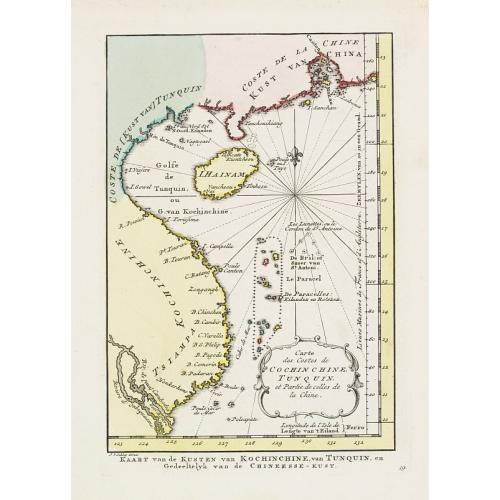 Old map image download for Carte des Costes de Cochinchine Tunquin.