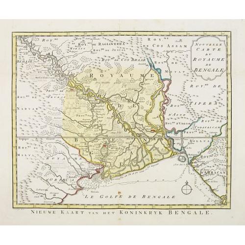 Old map image download for Nouvelle carte du Royaume de Bengale.