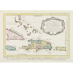 Carte de L'Isle d'Hayti, Aujour d'hui.. St.Domingue..
