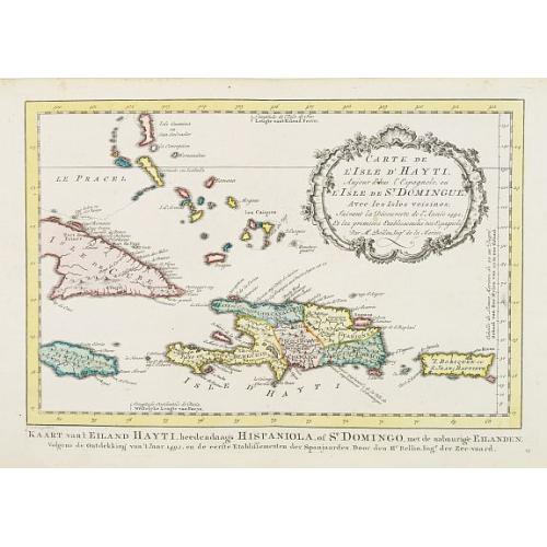 Old map image download for Carte de L'Isle d'Hayti, Aujour d'hui.. St.Domingue..