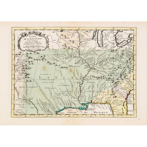 Carte de la Louisiane et Pays Voisins..