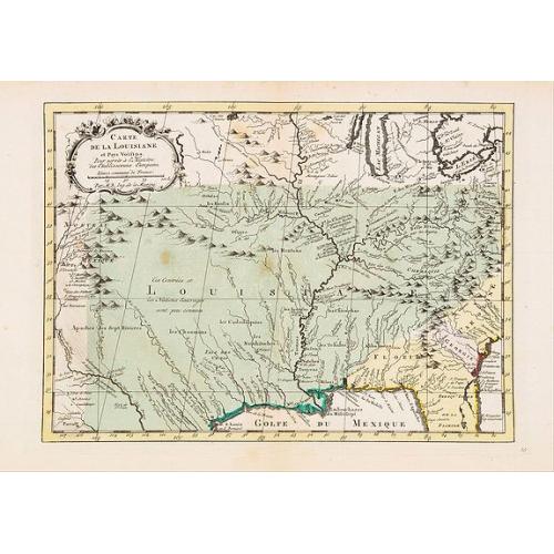 Old map image download for Carte de la Louisiane et Pays Voisins..