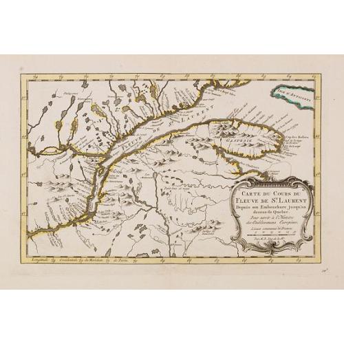 Old map image download for Carte du cours du Fleuve de St.Laurent Depuis son Embouchure..