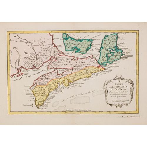 Carte de L'Acadie et Pais Voisins. . .