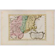 Old map image download for Carte de la Nouvelle Angleterre, Nouvelle York et Pensilvanie / Pour servir à l'Histoire Générale des Voyages.