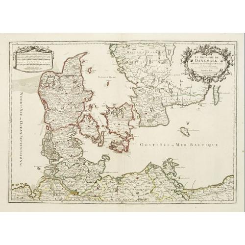 Old map image download for Le Royaume de Danemark subdivisé en ses Principales Provinces..
