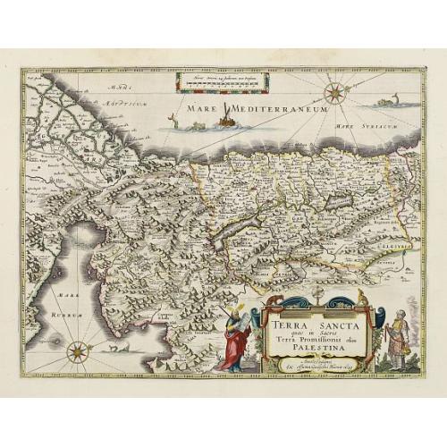 Old map image download for Terra Sancta quae in Sacris Terra Promissionis..