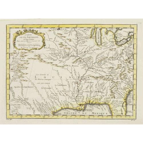 Old map image download for Carte de la Louisiane et pays Voisins.