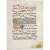 Old map image download for Leaf on vellum from a antiphonary.