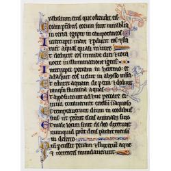 Illuminated leaf from a lithurgical Psalter.