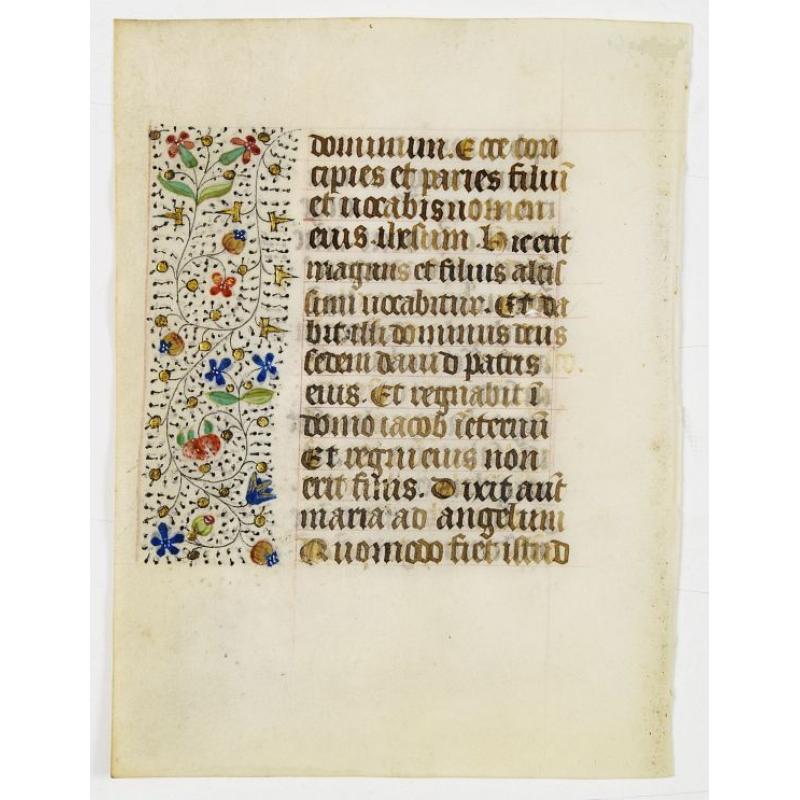 Leaf on vellum from a manuscript Book of Hours, use of Rome.