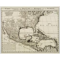 Carte contenant le Royaume du Mexique et la Floride.