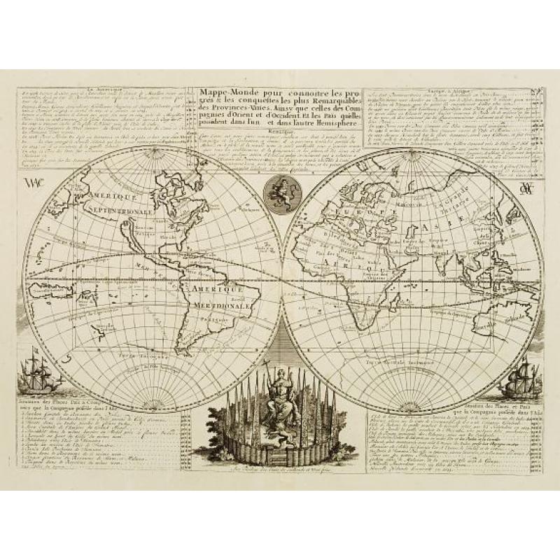 Mappe-Monde pour connoitre les progres & les conquestes..