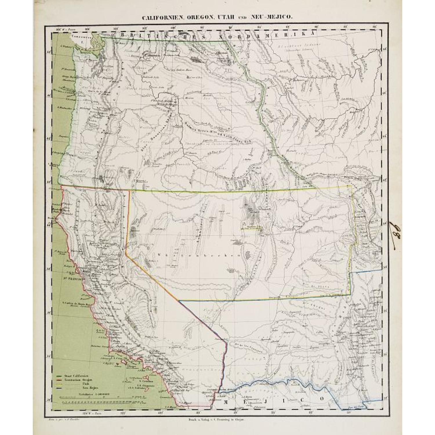 Californien, Oregon Utah und Neu-Mejico.