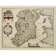Old, Antique map image download for Hibernia regnum vulgo Ireland..