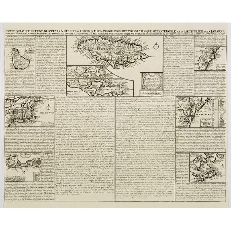 Carte qui contient..Iles & Terres..L'Amerique..Jamaique..
