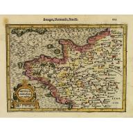 Old, Antique map image download for Britania et Normadia cum confinijs.