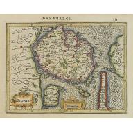 Old, Antique map image download for Fionia.