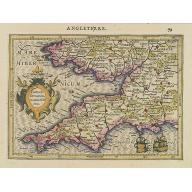 Old, Antique map image download for Cornub. Devonia, Somerset etc.