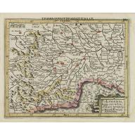 Old map image download for Pedemontana Regio, cum Genuensium territorionet Montiferrati Marchionatu.