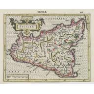Old, Antique map image download for Sicilia.