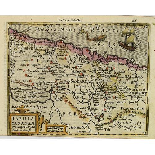 Old map image download for Tabula Cananae ae prout tempore Christi et Apostolorum divisa fuit.