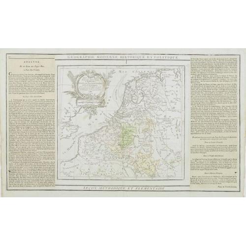 Old map image download for Les Pays Bas Francois Autrichiens, et Hollandois, Divisee en Provinces Civiles et Esslesiastiques..