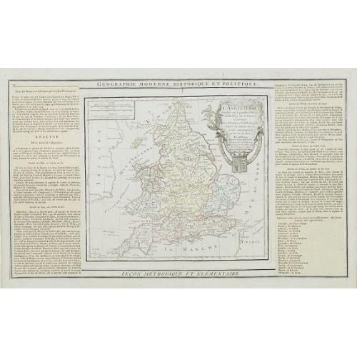 Old map image download for L'Angleterre divisée en 5 grandes Parties. . .