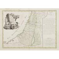 Old, Antique map image download for Carte des Douze Tribus d'Israel. . .