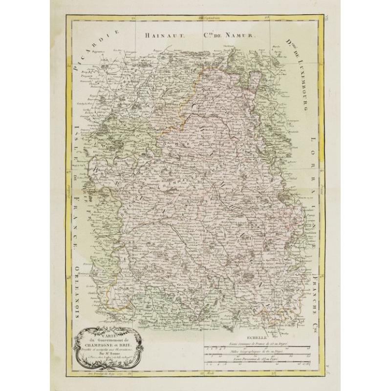 Carte du Gouvernement de Champagne et Brie ..