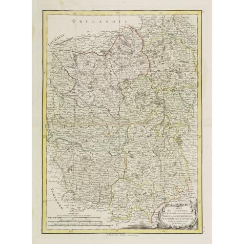 Old map image download for Carte des Gouvernements du Berri, du Nivernois.. Auvergne..