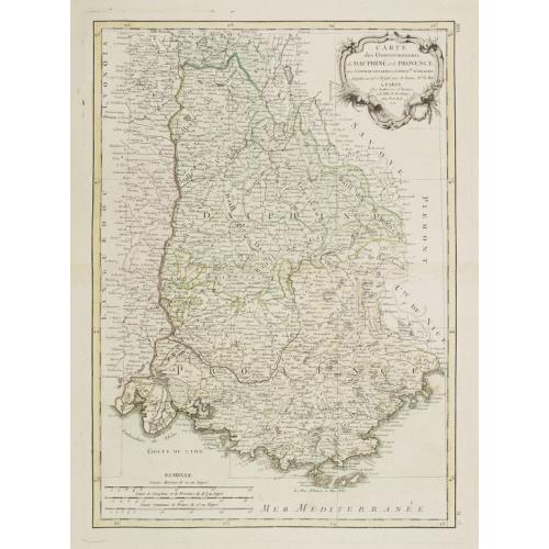 Old map image download for Carte des Gouvernements de Dauphiné et de Province..