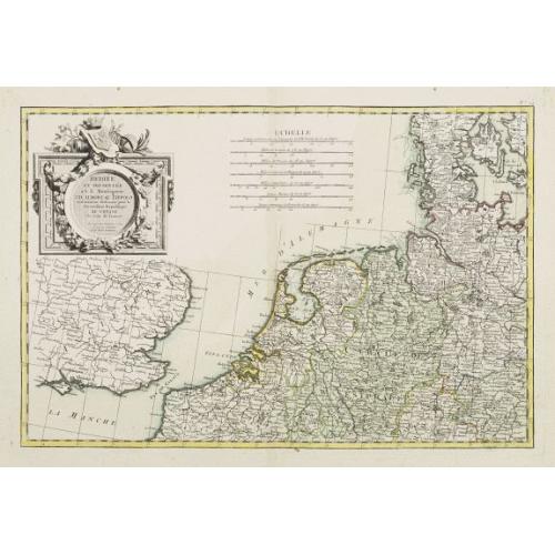 Old map image download for [No title] Map of the Netherlands, Belgium and the north western part of Germany.