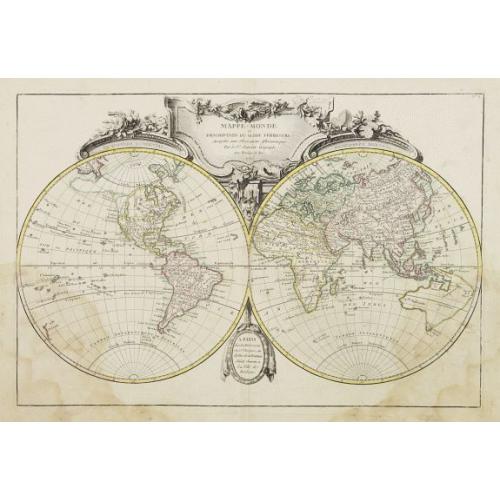 Old map image download for Mappe-Monde ou Description du Globe Terrestre..
