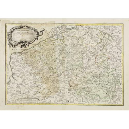 Old map image download for Partie Méridionale des Pays Bas, Comprenant les Provinces de Brabant, Gueldre, Lumbourg, Luxembourg..