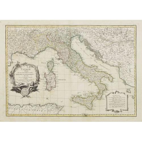 Old map image download for L' Italie divisée en ses differents Etats Royaumes et republiques..