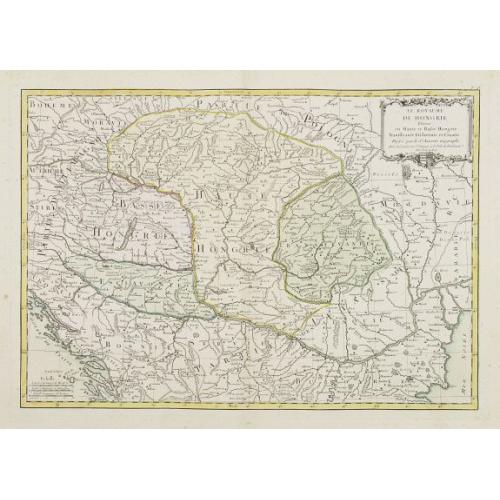 Old map image download for Le Royaume de Hongrie Divisé en Haute et Basse Hongrie..