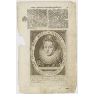 Old, Antique map image download for Isabella Clara Eugenia, Austriaca Infans Hisp. Duciss. Burg. Brab. etc.