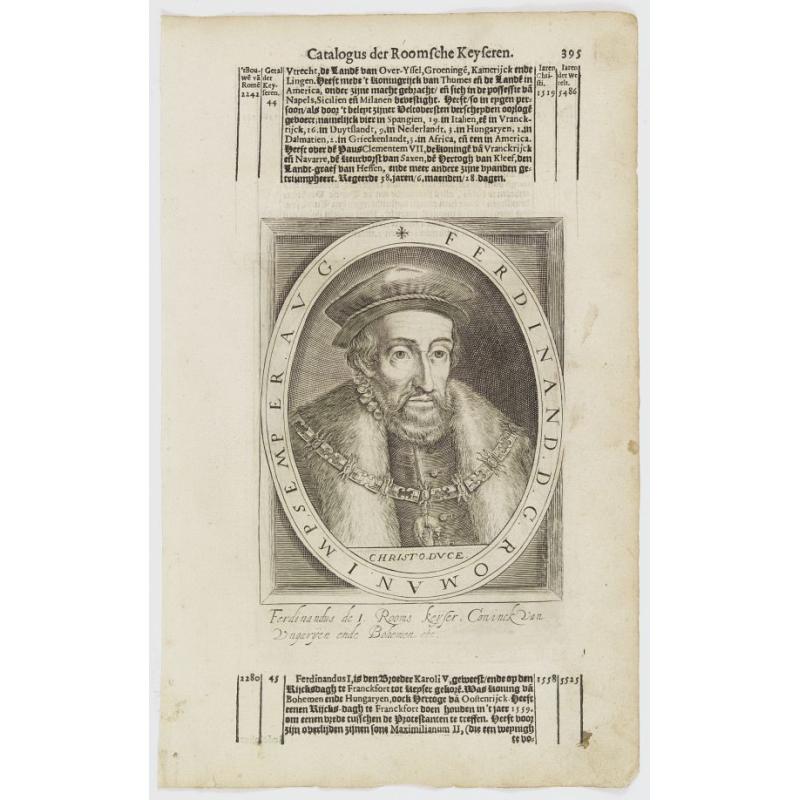 Ferdinand. D. G. Roman. Imp. Semper. Aug. / Maximilianus II..
