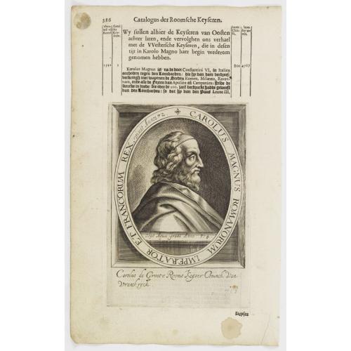 Old map image download for Carolus Magnus Romanorum Imperator Et Francorum Rex..