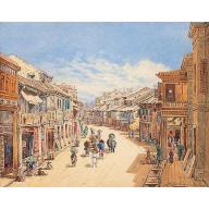 Old, Antique map image download for Hong Kong. [Queen's Road]