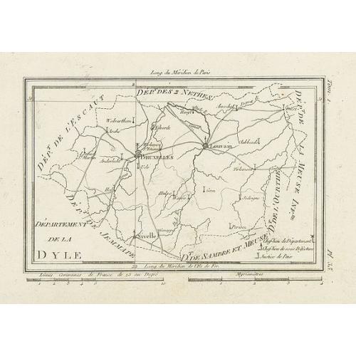 Old map image download for Département de la Dyle.