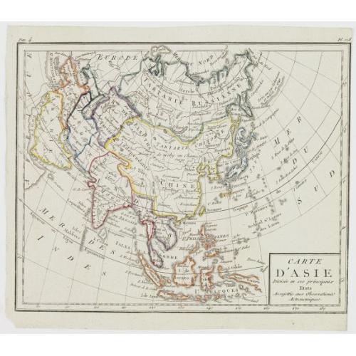 Old map image download for Carte d\'Asie Divisée en ses principaux Etats..