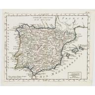 Old, Antique map image download for L'Espagne et le Portugal. Divisés Par Gdes. Provinces.