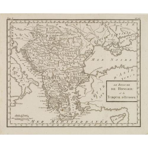 Old map image download for Le Royaume de Hongrie et la Turquie d'Europe.