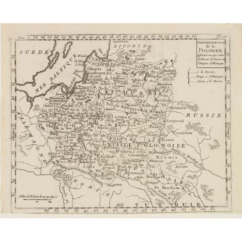 Old map image download for Dernier Partage de la Pologne Effectué en 1795, entre la Russie, la Prusse et l'Empire d'Allemagne.
