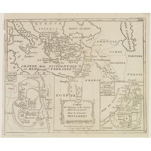 Old map image download for Carte des Régions et des Lieux dont il est parlé dans le Nouveau Testament.